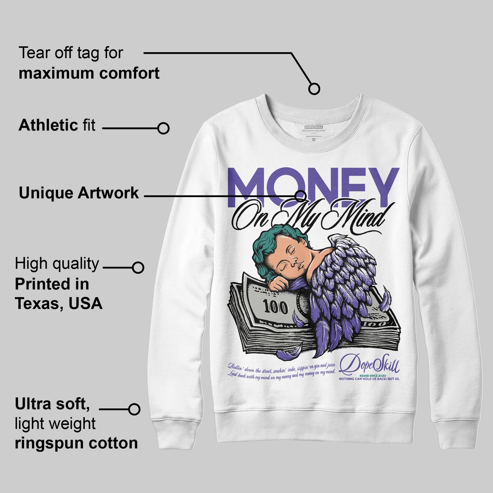 Grape 5s superstreetwear Sweatshirt MOMM Graphic