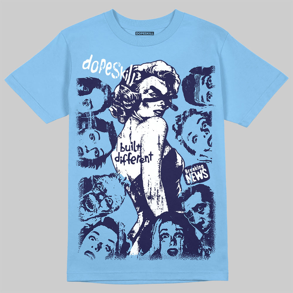 University Blue Collection superstreetwear T-Shirt Built Different Graphic