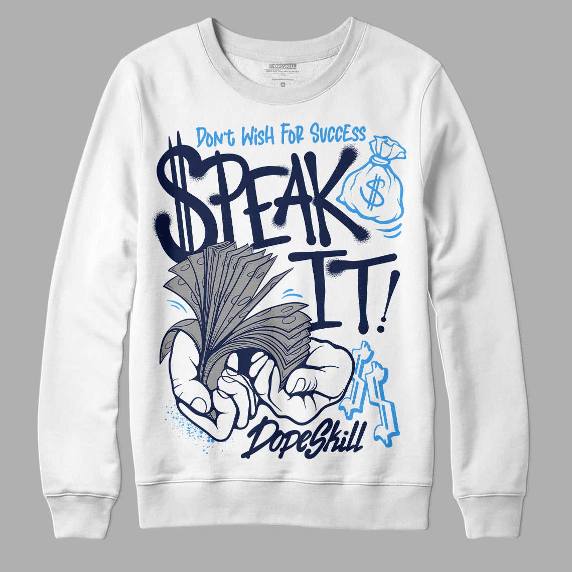 Midnight Navy 3s superstreetwear Sweatshirt Speak It Graphic