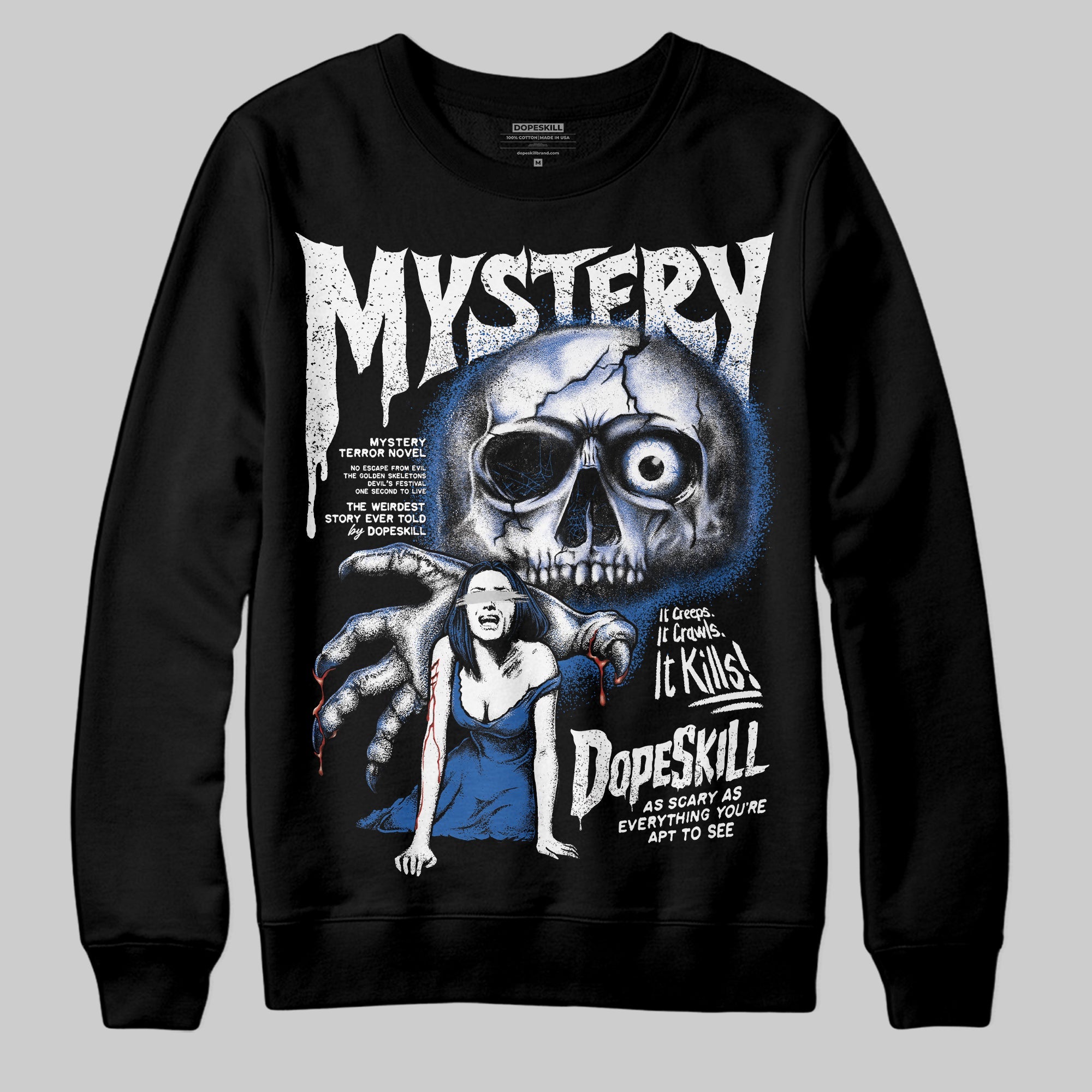 Blueberry 12s superstreetwear Sweatshirt Mystery Ghostly Grasp Graphic