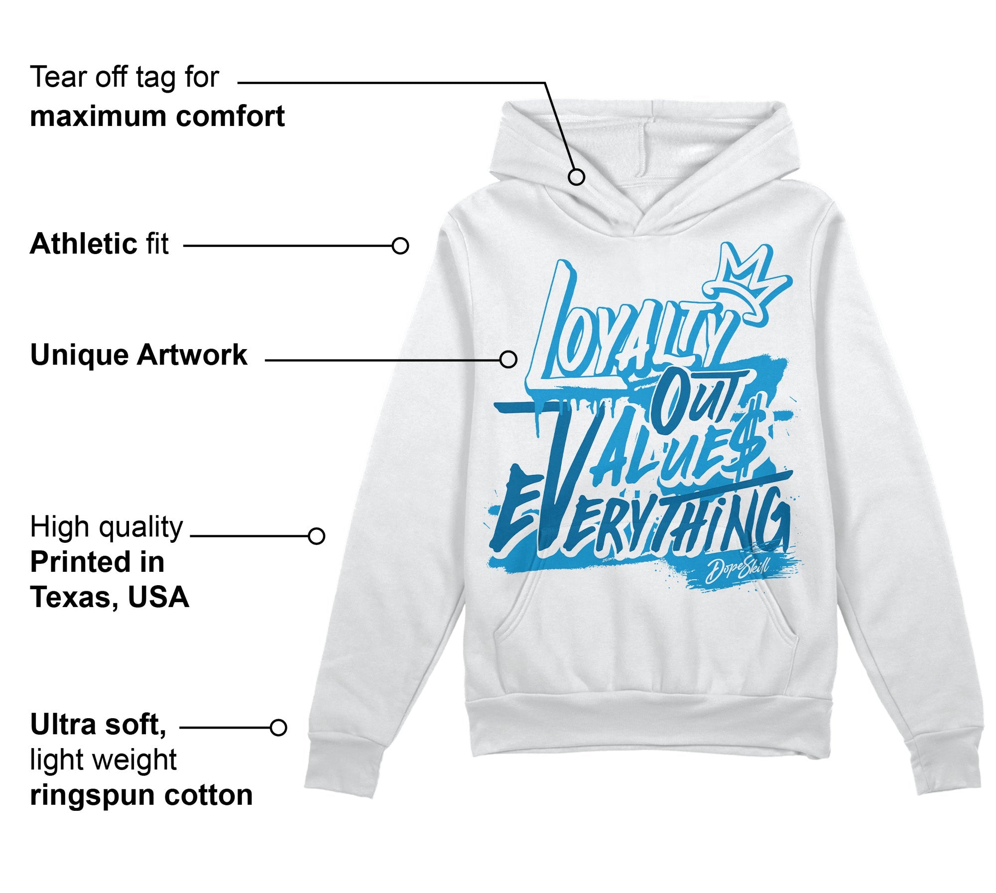 Military Blue 4s superstreetwear Hoodie Sweatshirt LOVE Graphic