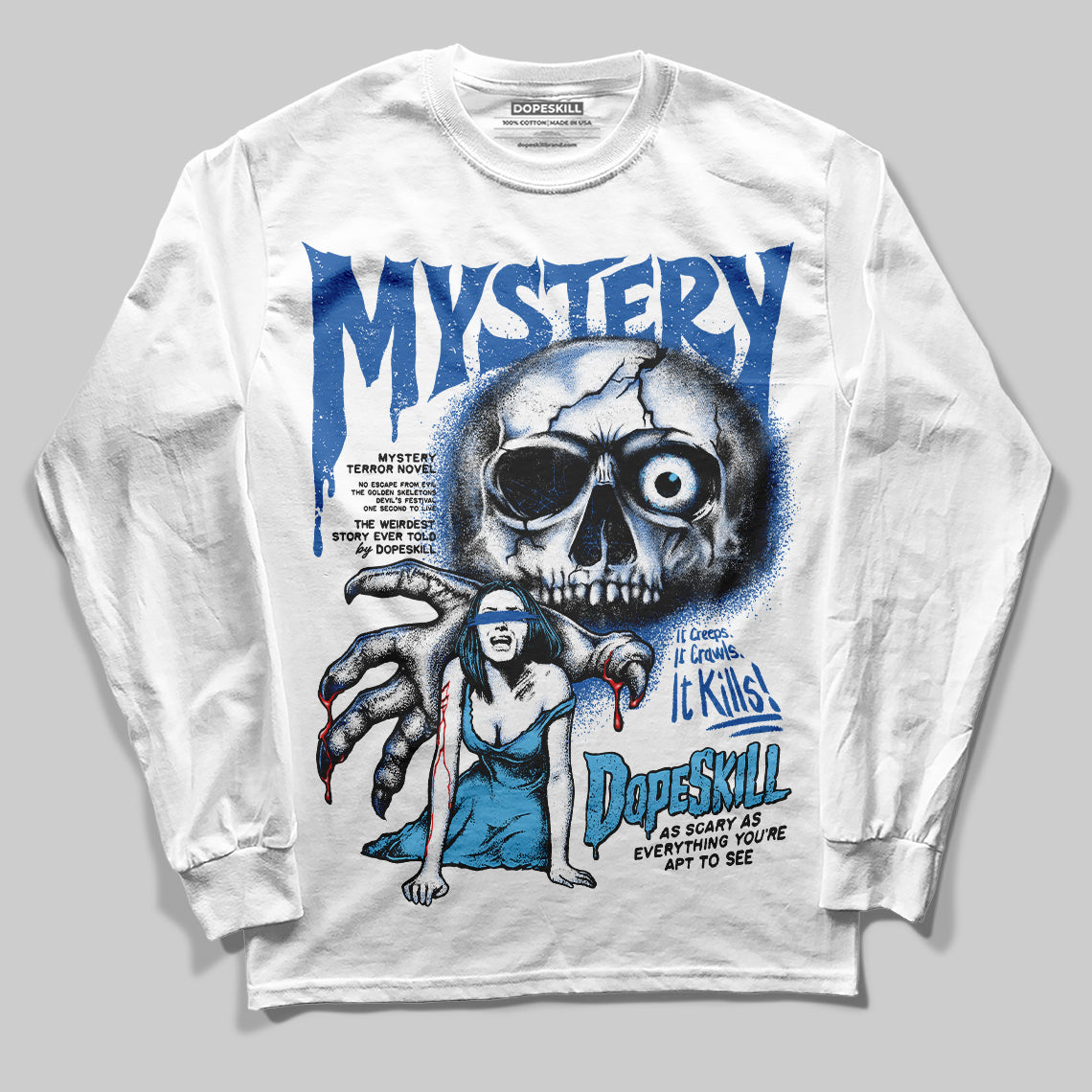 Blueberry 12s superstreetwear Long Sleeve T-Shirt Mystery Ghostly Grasp Graphic