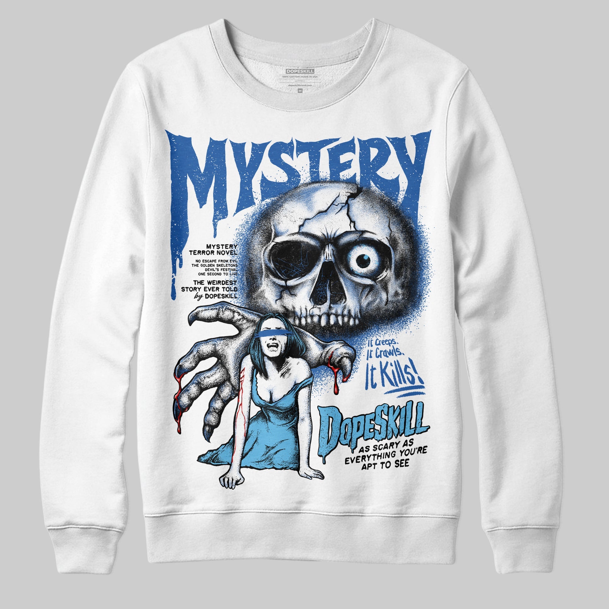 Blueberry 12s superstreetwear Sweatshirt Mystery Ghostly Grasp Graphic
