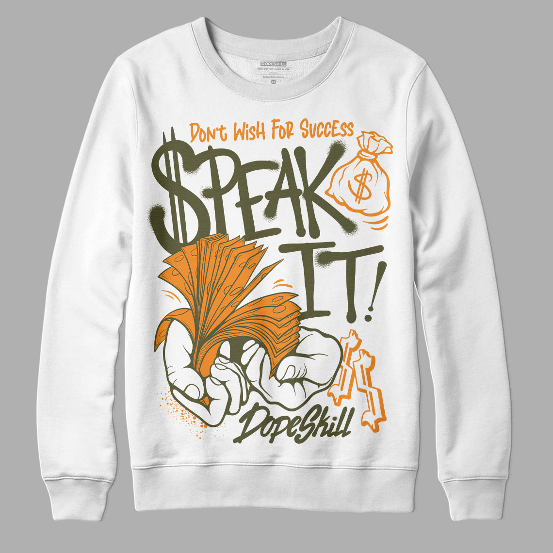 Olive 5s superstreetwear Sweatshirt Speak It Graphic