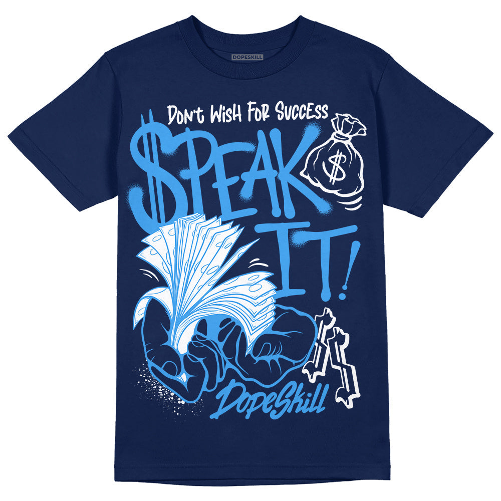 Midnight Navy 3s superstreetwear Navy T-shirt Speak It Graphic