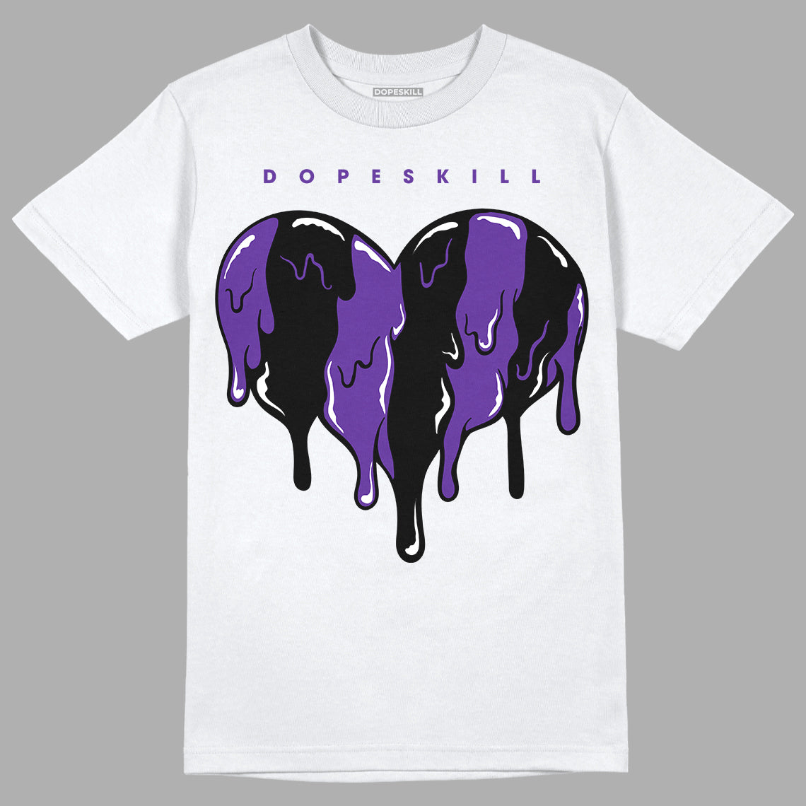 PURPLE Collection superstreetwear T-Shirt Slime Drip Heart Graphic