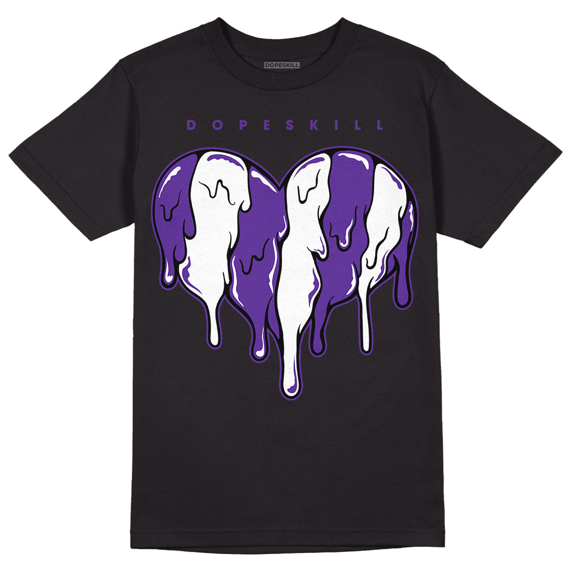PURPLE Collection superstreetwear T-Shirt Slime Drip Heart Graphic