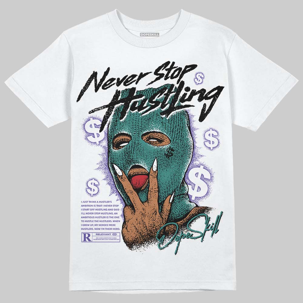 Grape 5s superstreetwear T-Shirt Never Stop Hustling Graphic