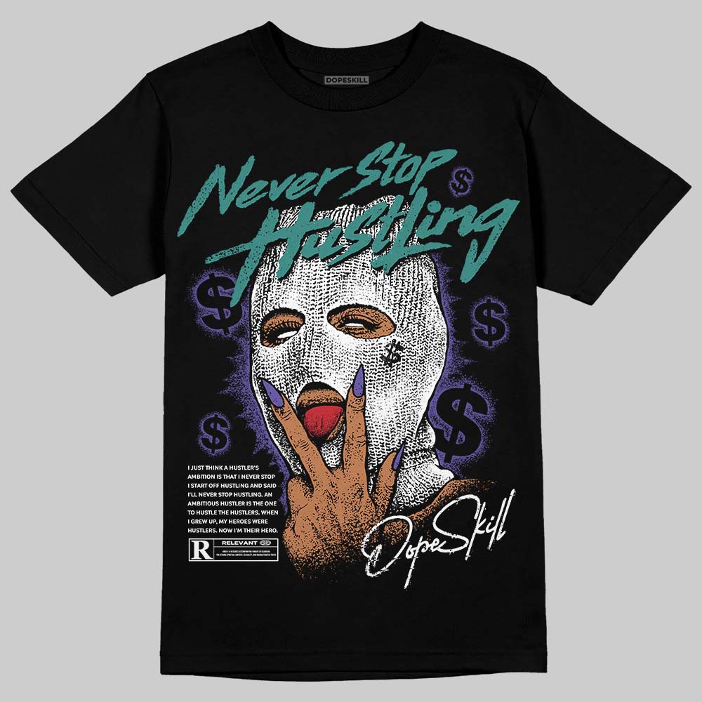 Grape 5s superstreetwear T-Shirt Never Stop Hustling Graphic