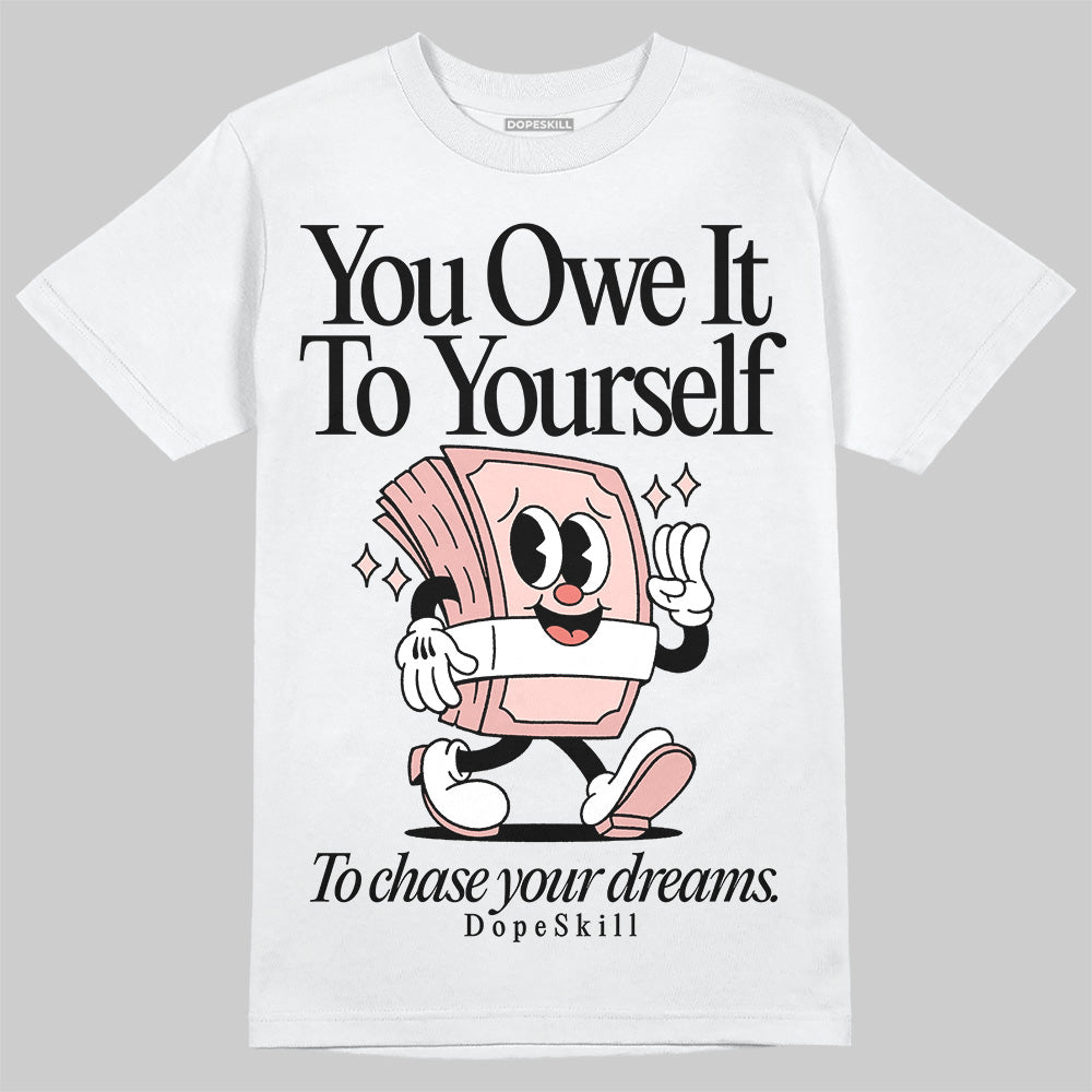 Leather Curb Glitter Pale Pink superstreetwear T-Shirt Owe It To Yourself Graphic