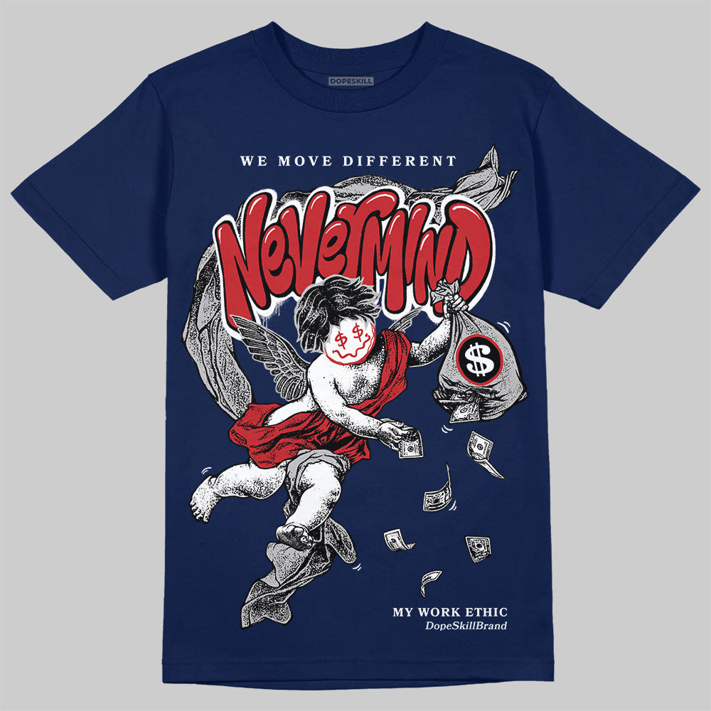 Summit White Navy 4s superstreetwear T-Shirt Nevermind Graphic