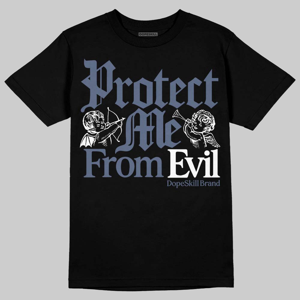 Diffused Blue 11s superstreetwear T-Shirt Protect Me From Evil Graphic