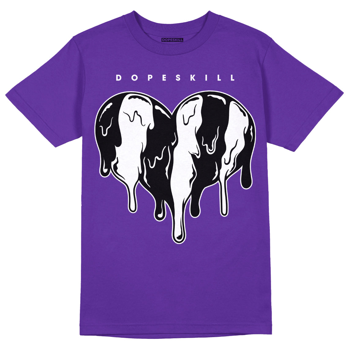 PURPLE Collection superstreetwear Purple T-shirt Slime Drip Heart Graphic