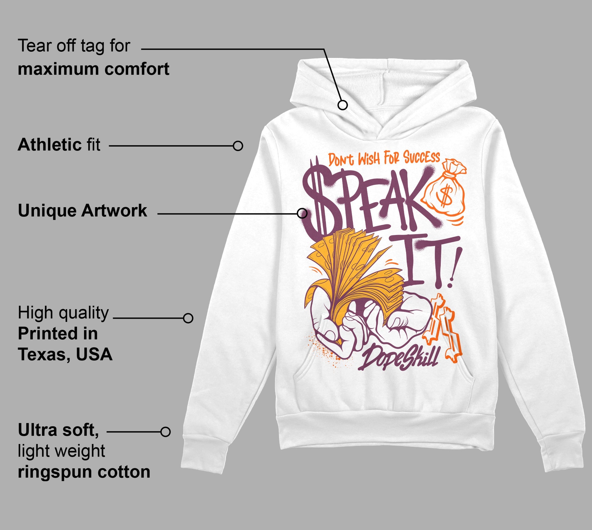 Brotherhood 1s High OG superstreetwear Hoodie Sweatshirt Speak It Graphic