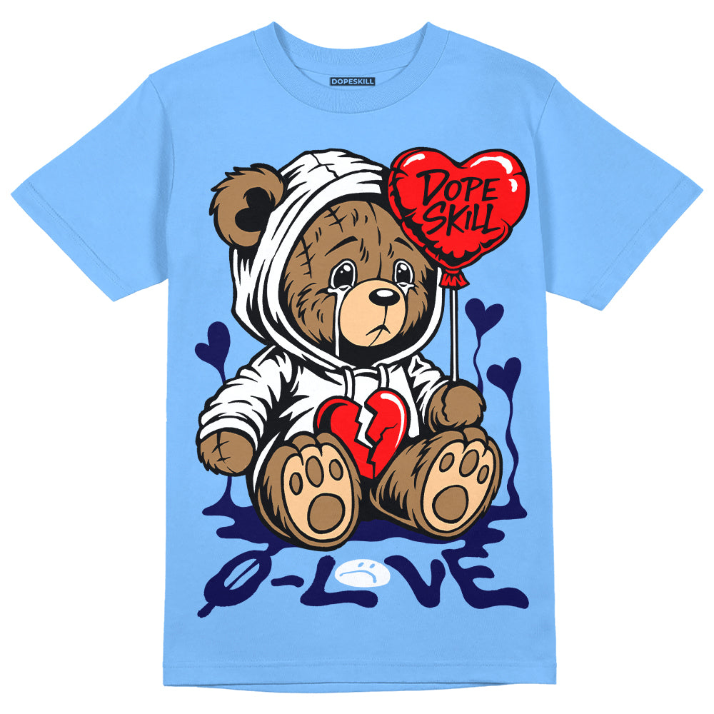 Powder Blue 9s superstreetwear Sky Blue T-shirt Broken Bear Graphic