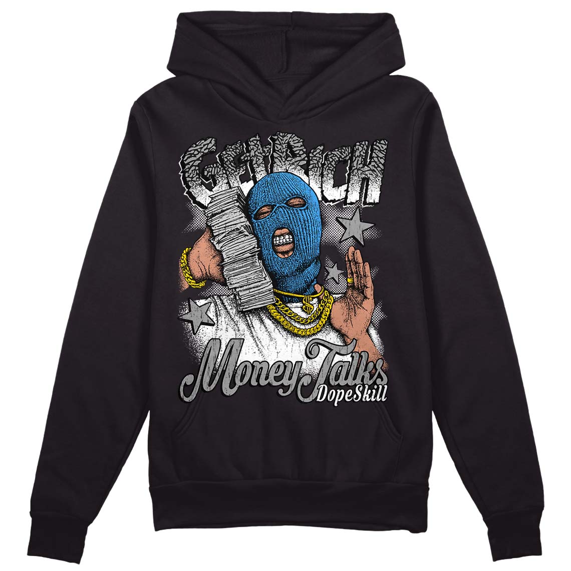 Midnight Navy 3s superstreetwear Hoodie Sweatshirt Get Rich Graphic