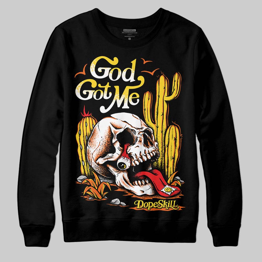 Black Tour Yellow AJ 4 Thunder superstreetwear Sweatshirt God Got Me Graphic