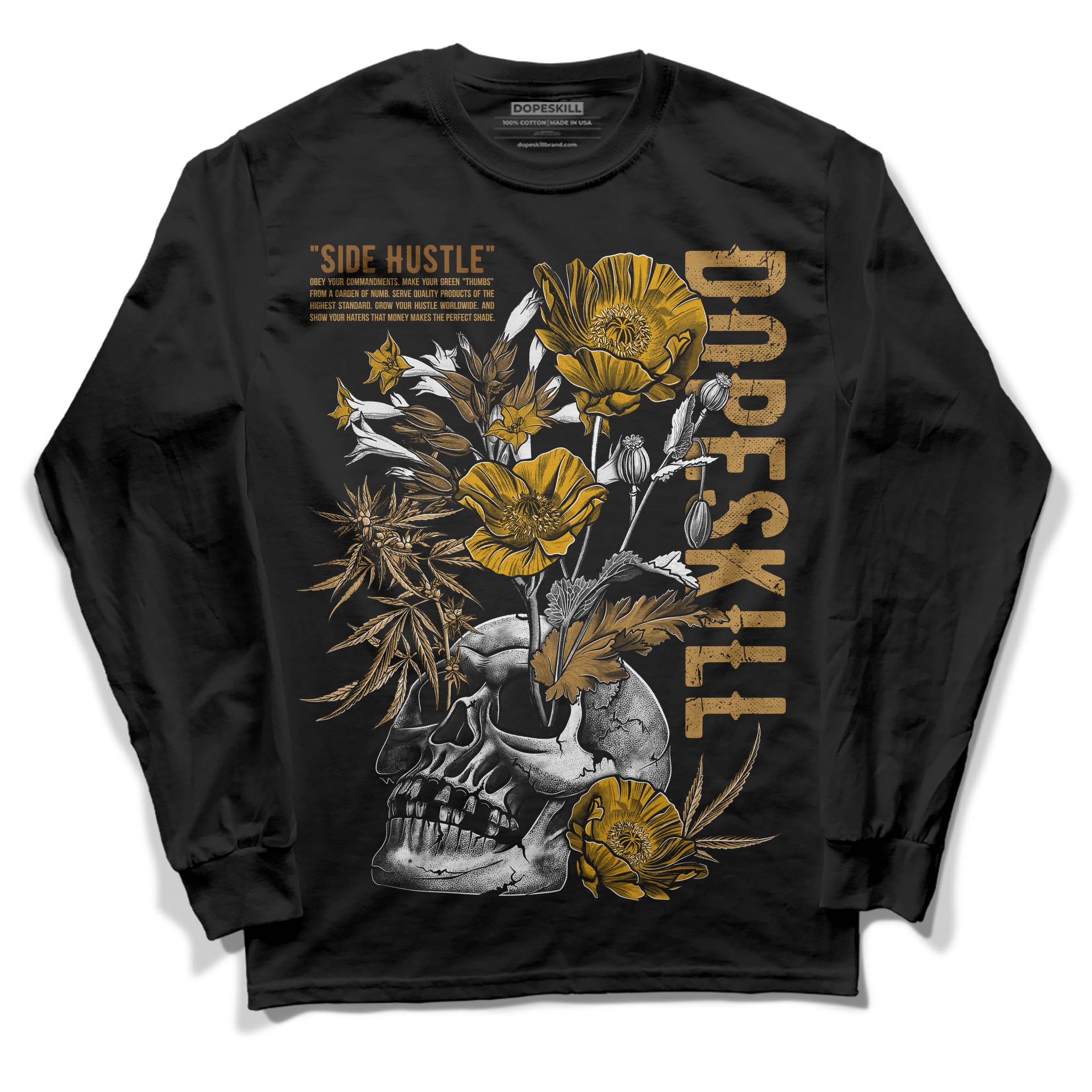 Wheat 13s superstreetwear Long Sleeve T-Shirt Side Hustle Graphic