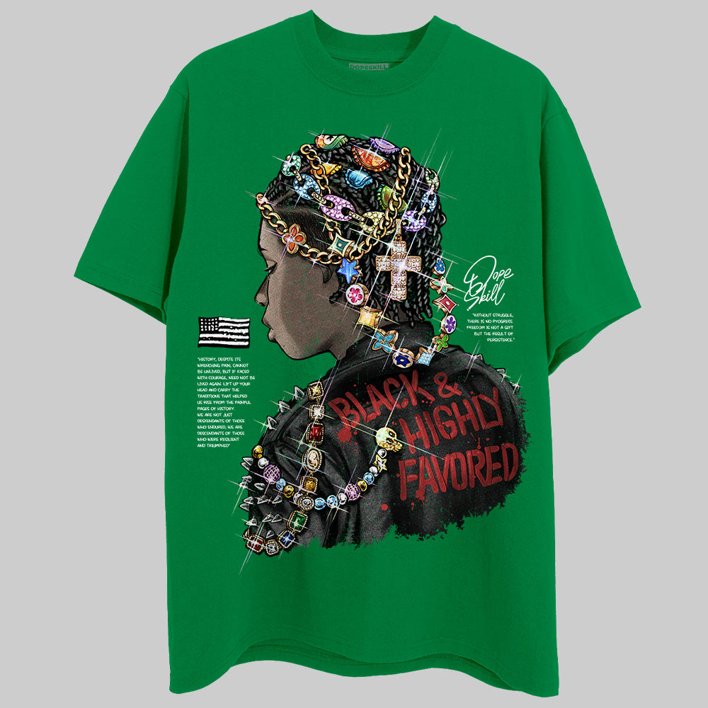 Black and Highly Favored Graphic Unisex superstreetwear T-shirt