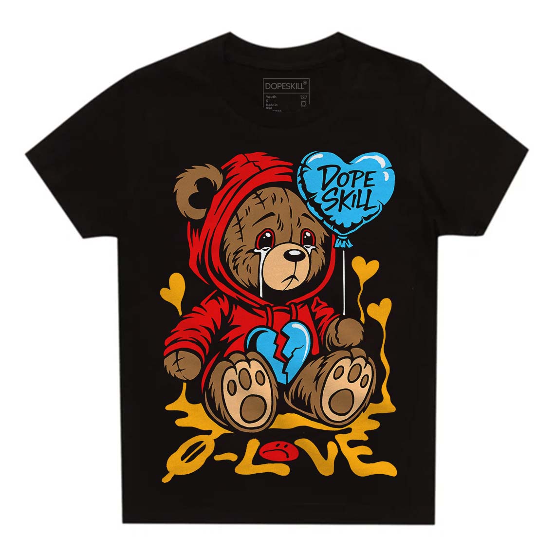 Red Collection superstreetwear Toddler Kids T-shirt Broken Bear Graphic