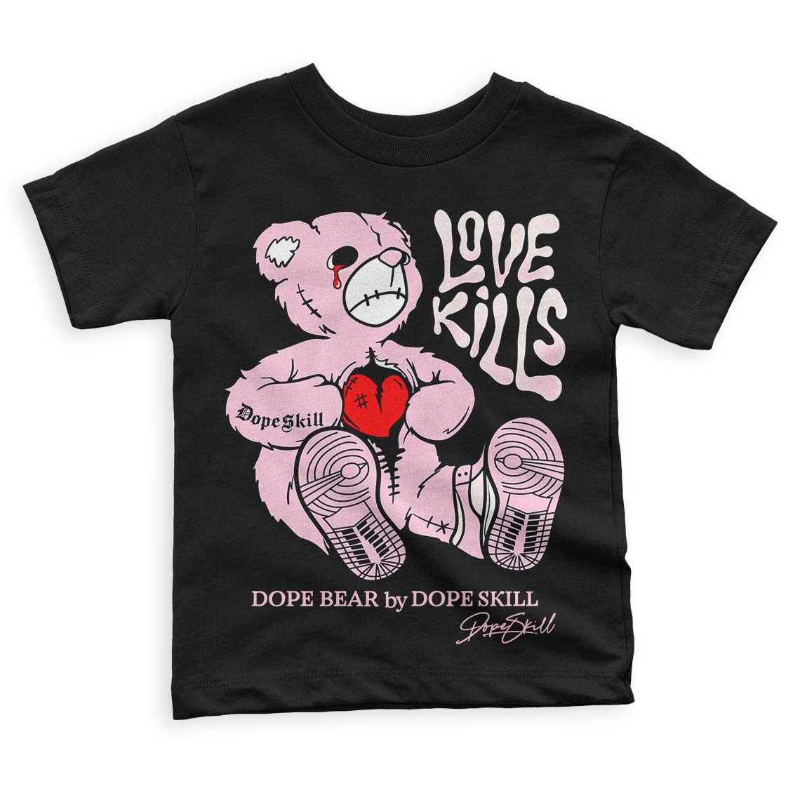 Dunk Low Pink Foam superstreetwear Toddler Kids T-shirt Love Kills Graphic