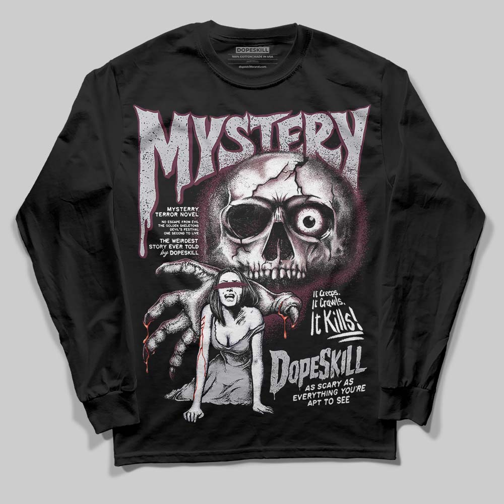 Burgundy 5s superstreetwear Long Sleeve T-Shirt Mystery Ghostly Grasp Graphic
