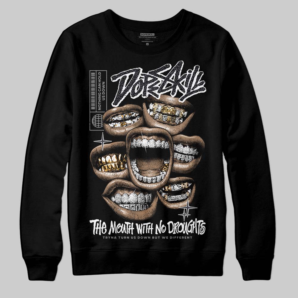 Black Cat 3s superstreetwear Sweatshirt The Mouth With No Droughts Graphic
