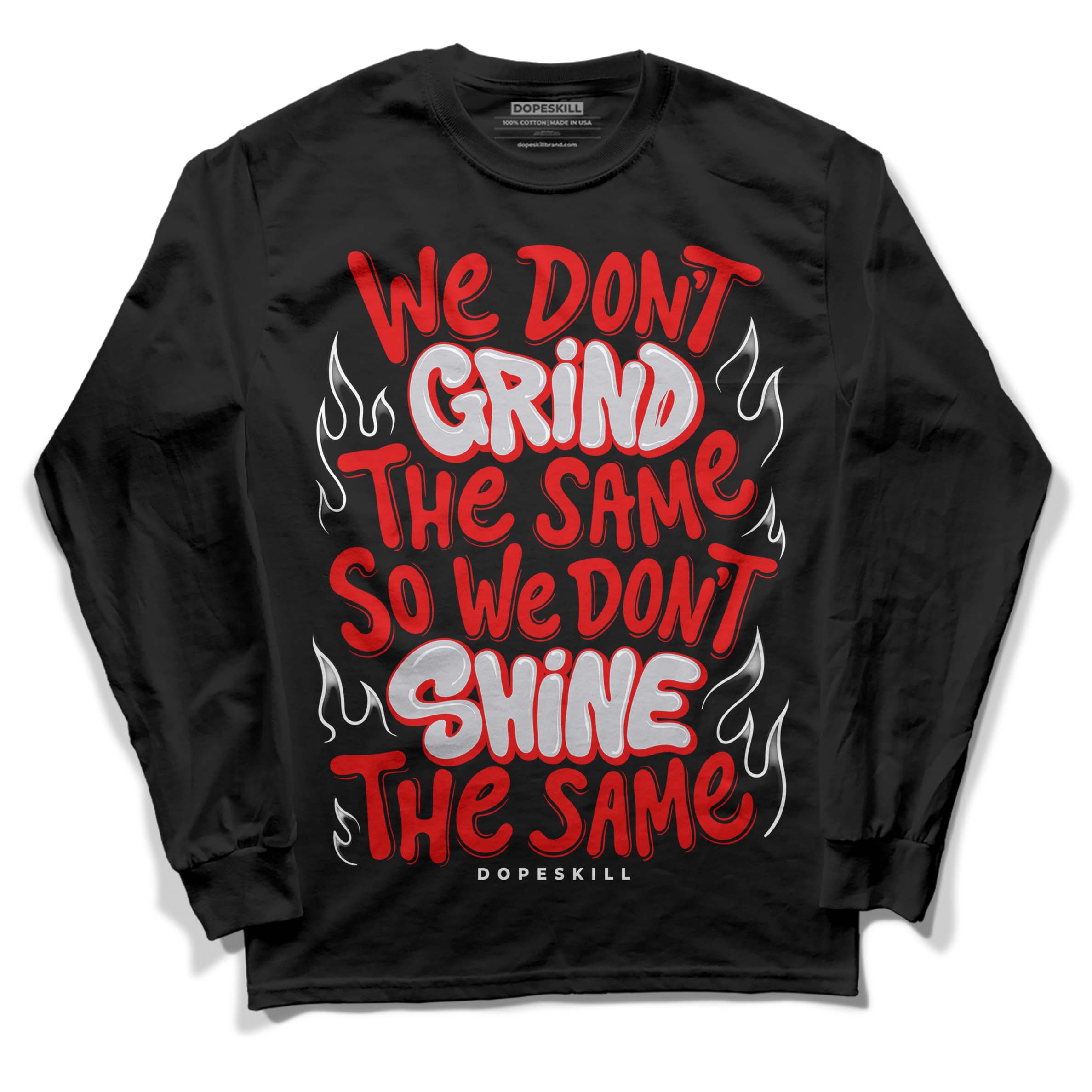 Red Cement 4S superstreetwear Long Sleeve T-Shirt Grind Shine Graphic