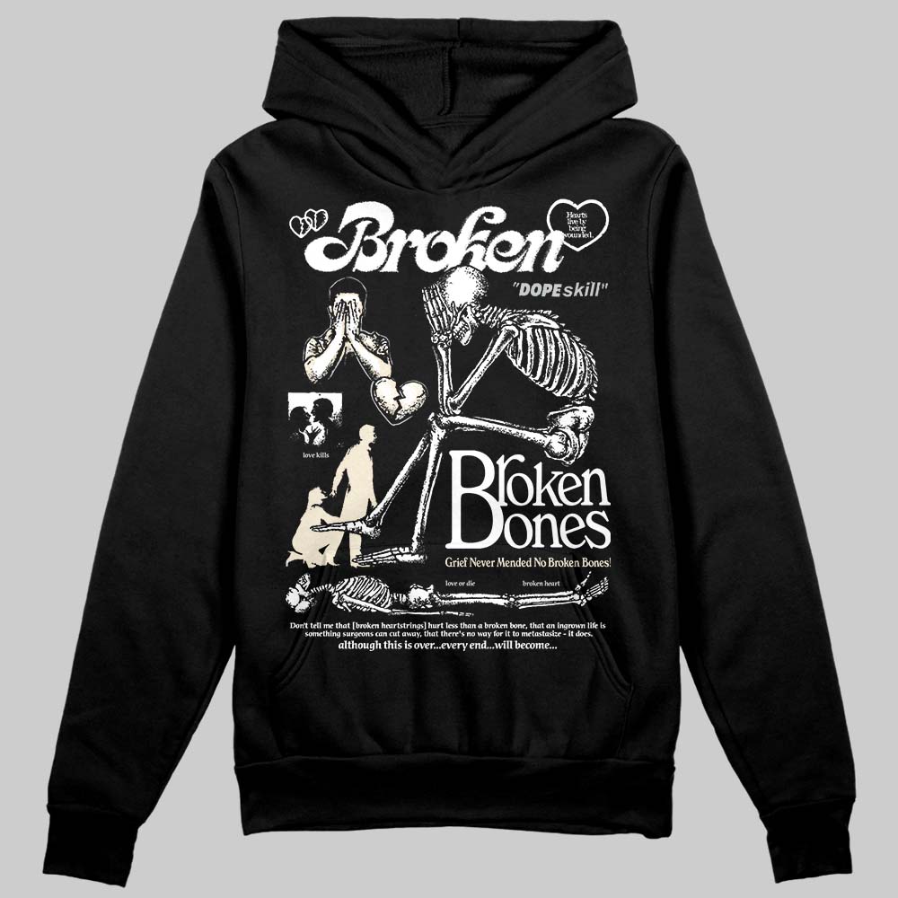 Reverse Metallic 5s superstreetwear Hoodie Sweatshirt Broken Bones Graphic