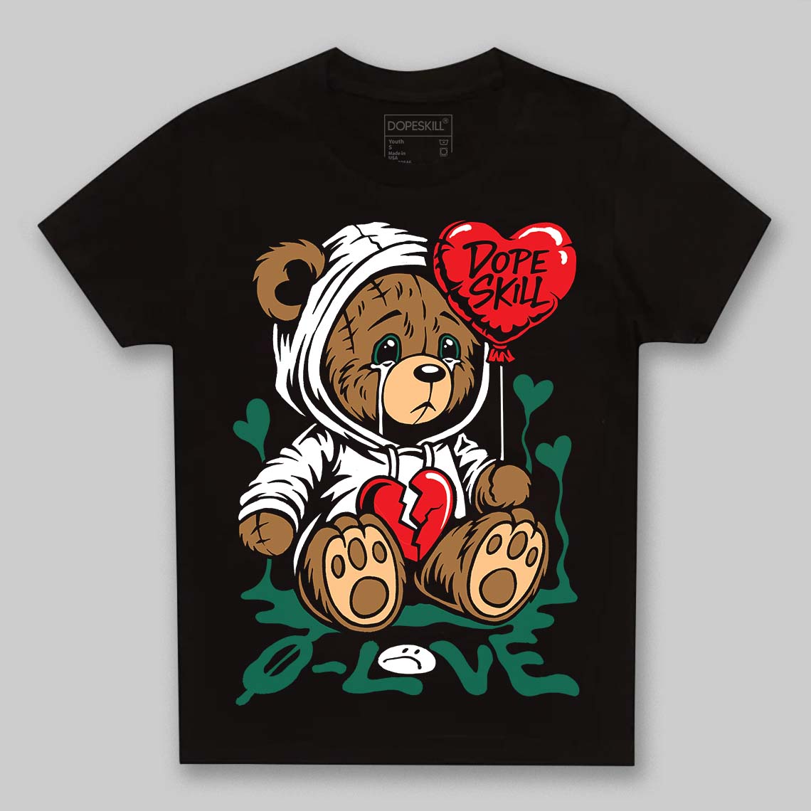 Oxidized Green 4s superstreetwear Toddler Kids T-shirt Broken Bear Graphic