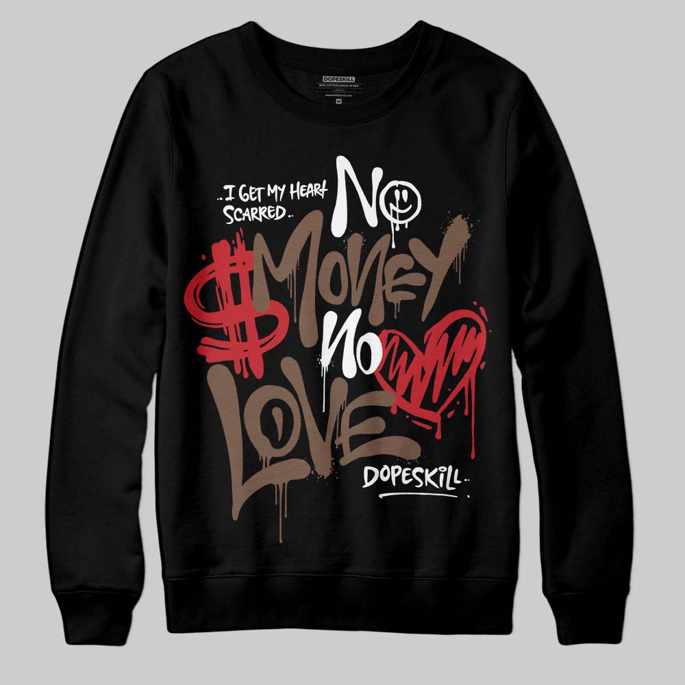 Olive 9s superstreetwear Sweatshirt No Money No Love Typo Graphic
