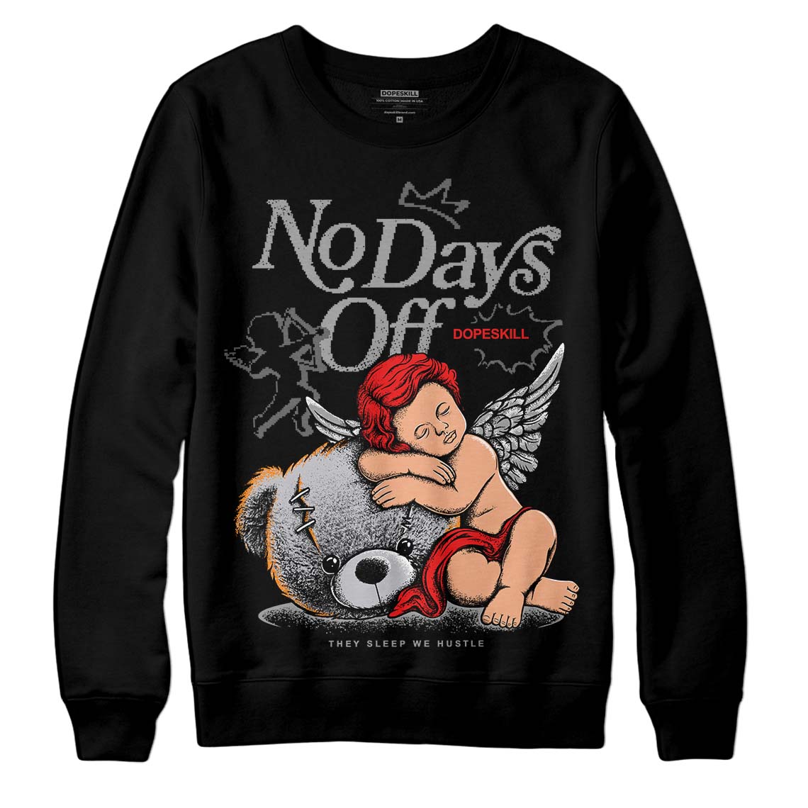 Grey Collection superstreetwear Sweatshirt New No Days Off Graphic
