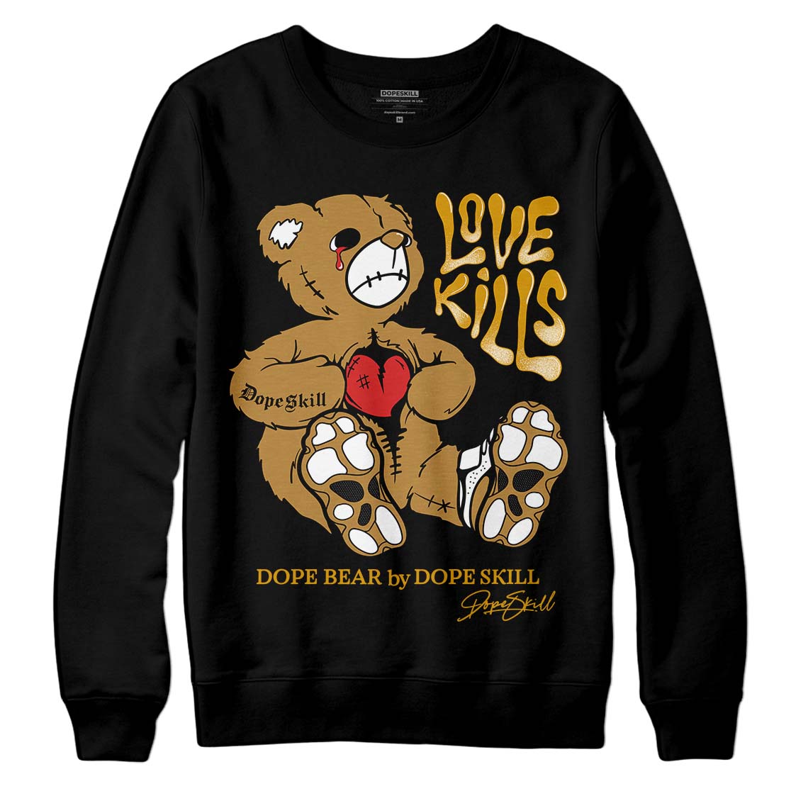 Wheat 13s superstreetwear Sweatshirt Love Kills Graphic