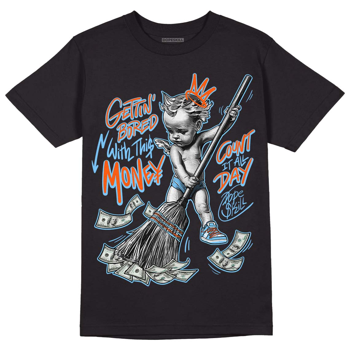 Dunk Low Futura University Blue superstreetwear T-Shirt Gettin Bored With This Money Graphic