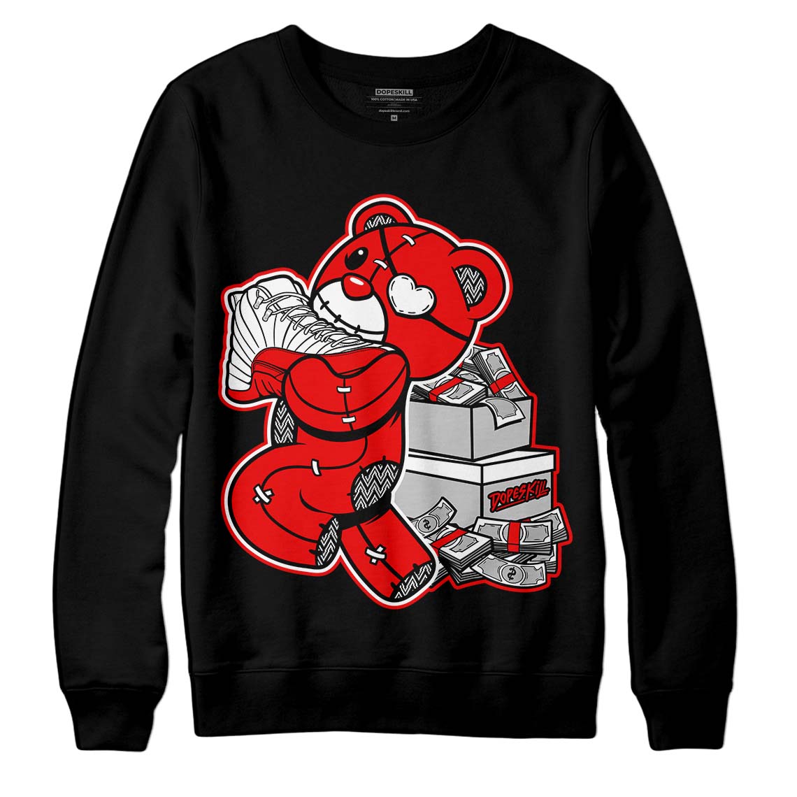 Cherry 12s superstreetwear Sweatshirt Bear Steals Sneaker Graphic