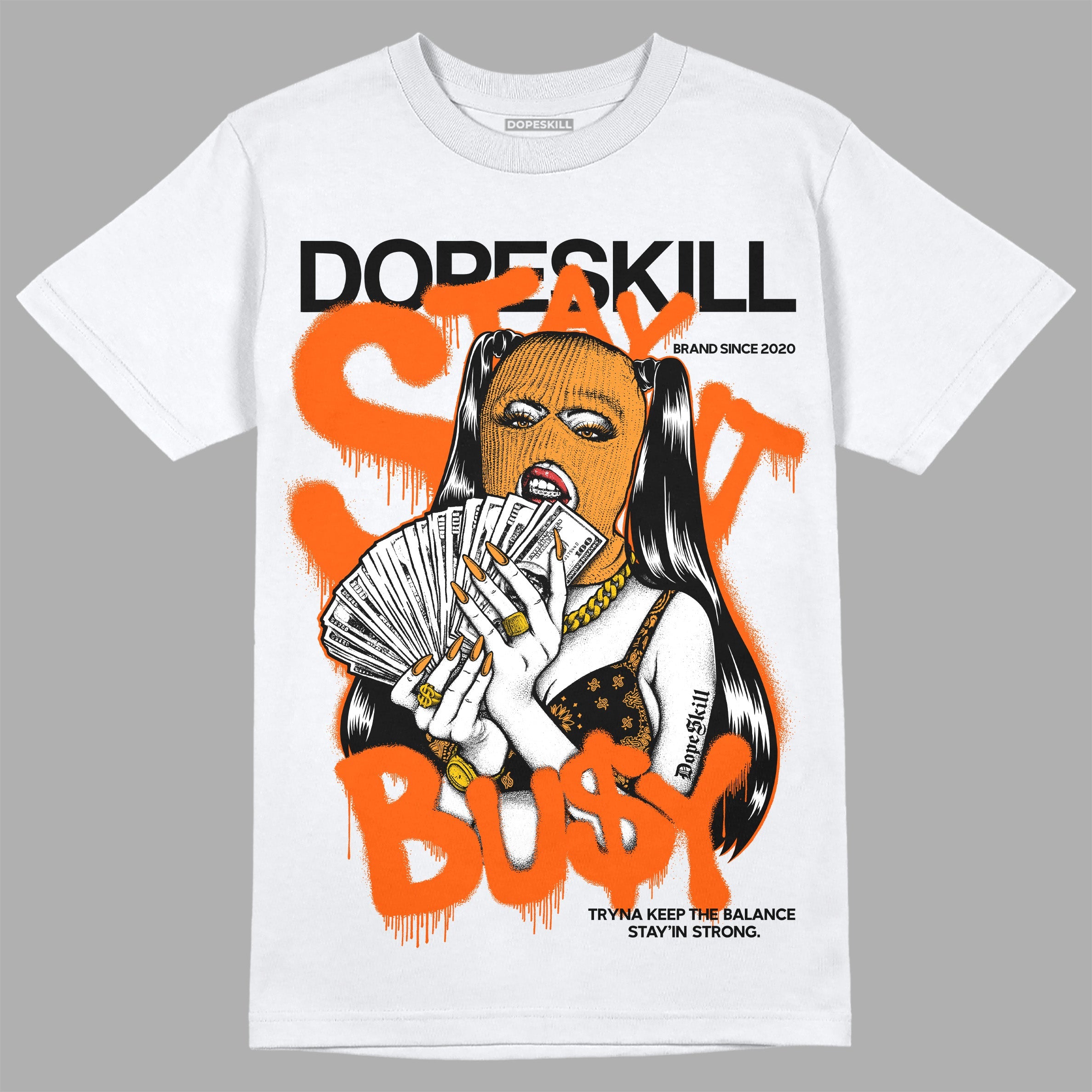 Brilliant Orange 12s superstreetwear T-Shirt Stay It Busy Graphic