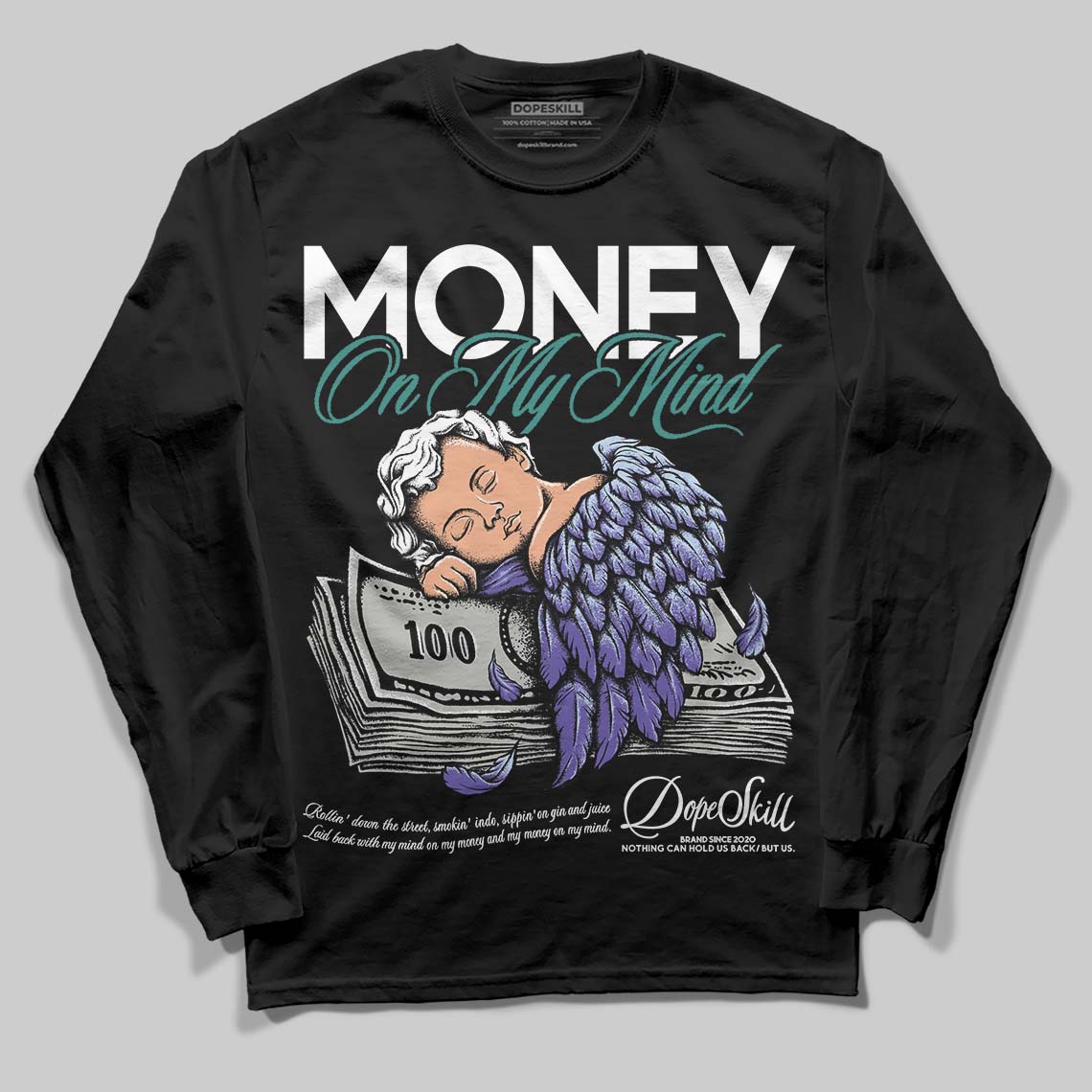 Grape 5s superstreetwear Long Sleeve T-Shirt MOMM Graphic