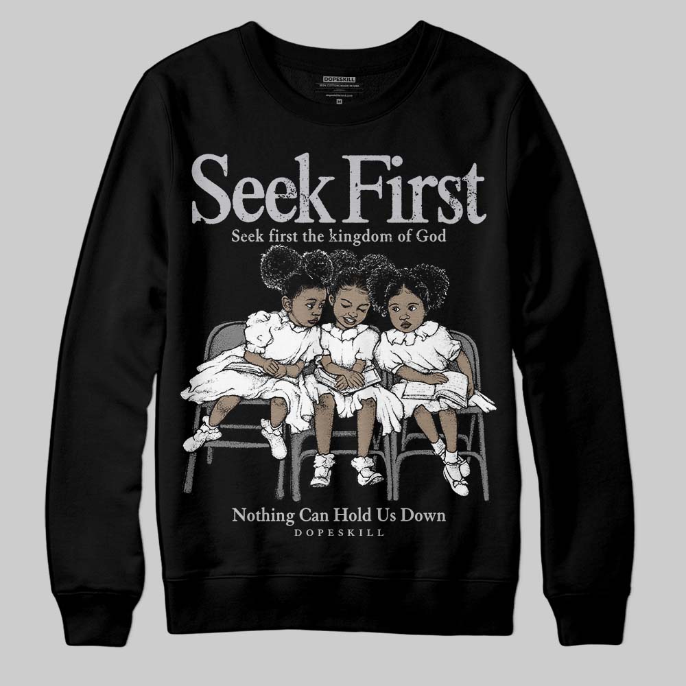 Grey Collection superstreetwear Sweatshirt New Seek First Graphic