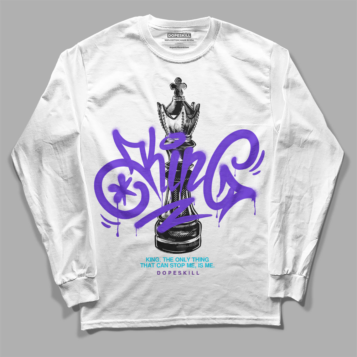 Aqua 6s superstreetwear Long Sleeve T-Shirt King Chess Graphic