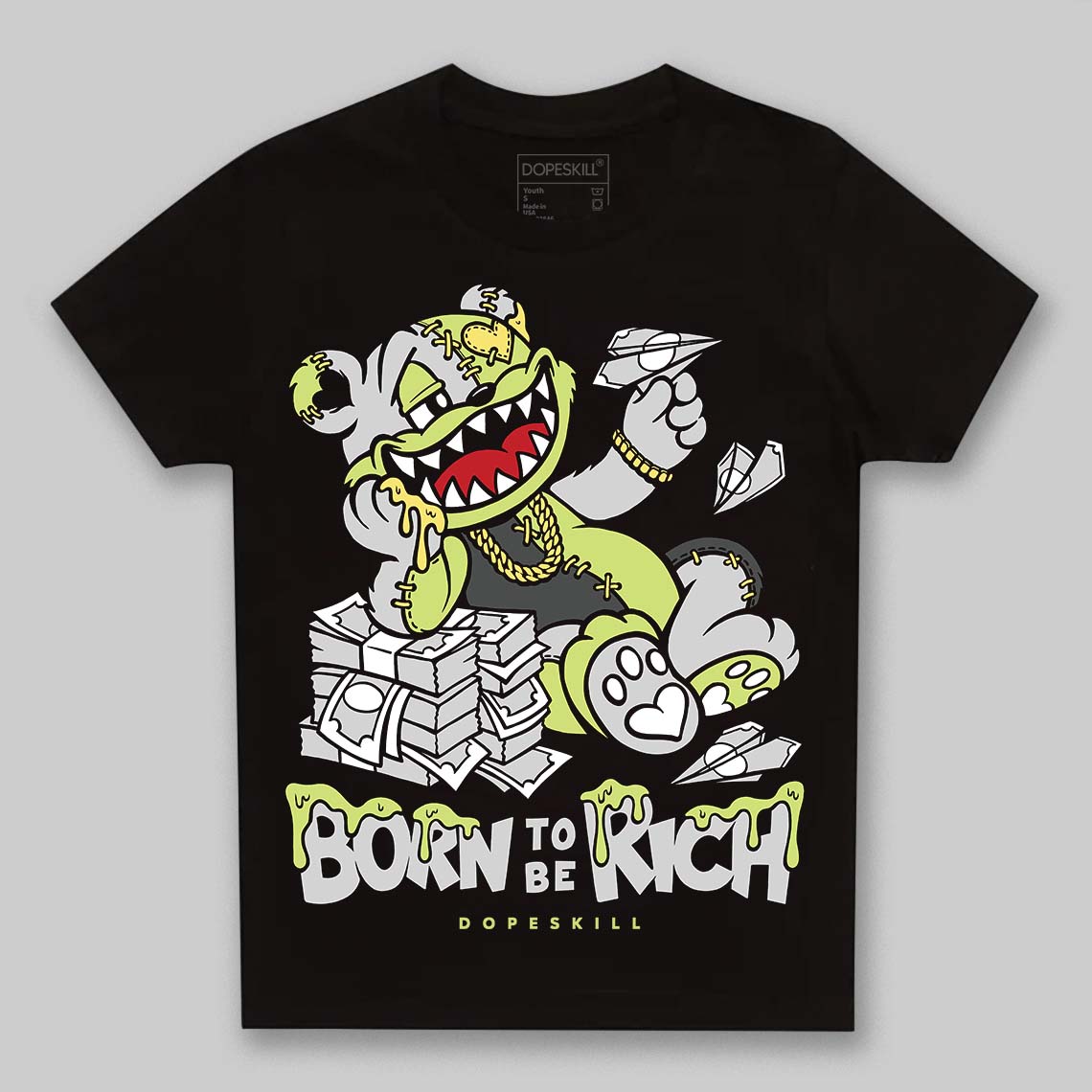 Light Lemon Twist 4s superstreetwear Toddler Kids T-shirt Born To Be Rich Graphic