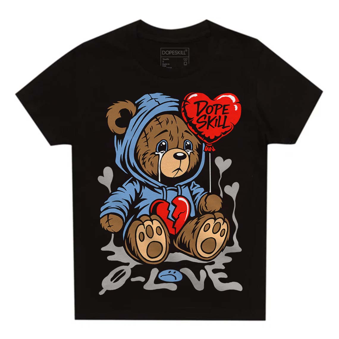 University Blue Collection superstreetwear Toddler Kids T-shirt Broken Bear Graphic