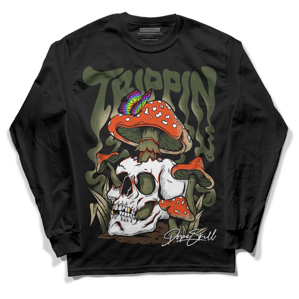 Olive Collection superstreetwear Long Sleeve T-Shirt Trippin Graphic
