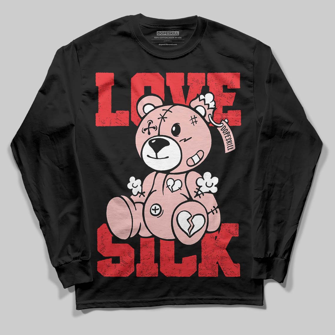 Red Collection superstreetwear Long Sleeve T-Shirt Love Sick Graphic
