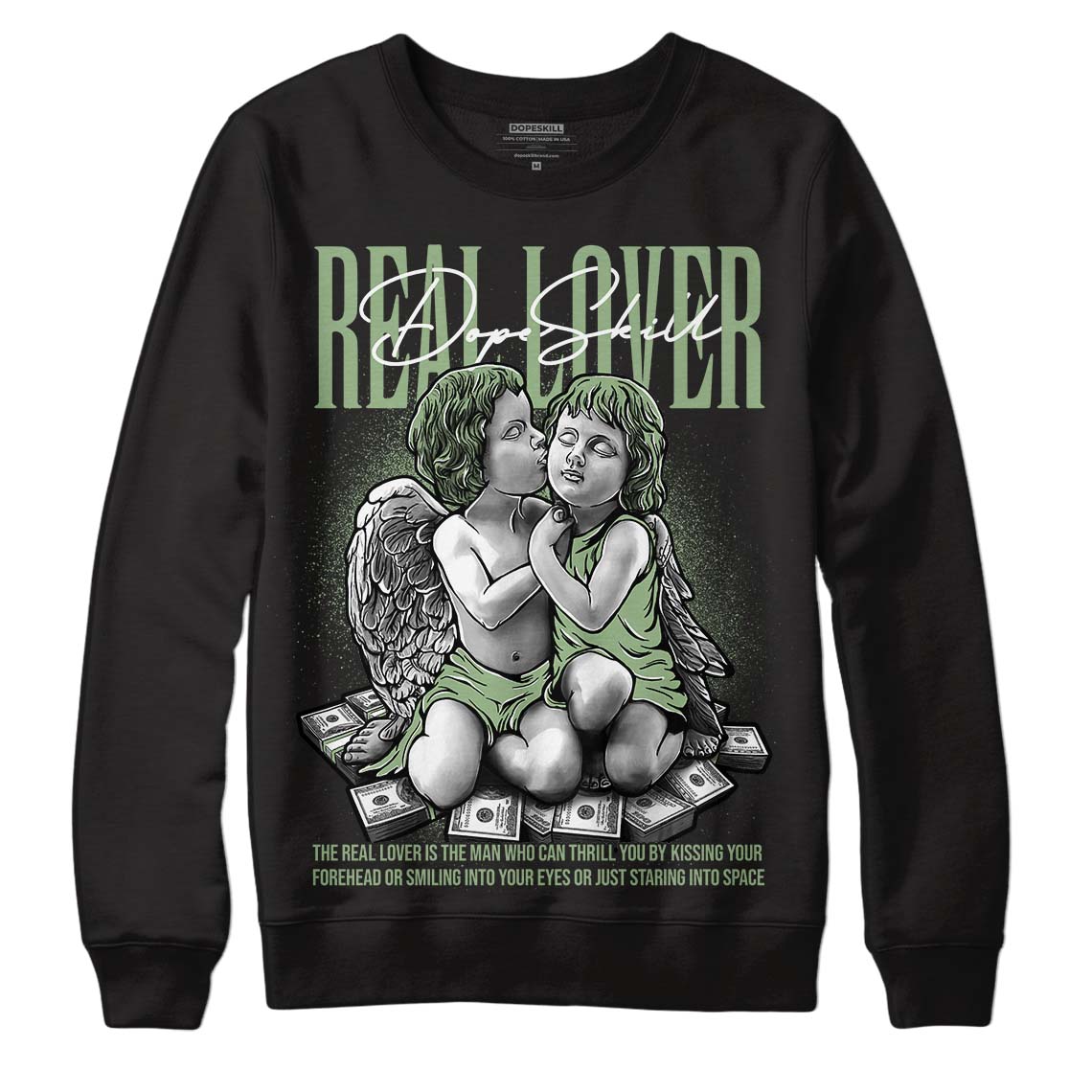 Seafoam 4s superstreetwear Sweatshirt Real Lover Graphic