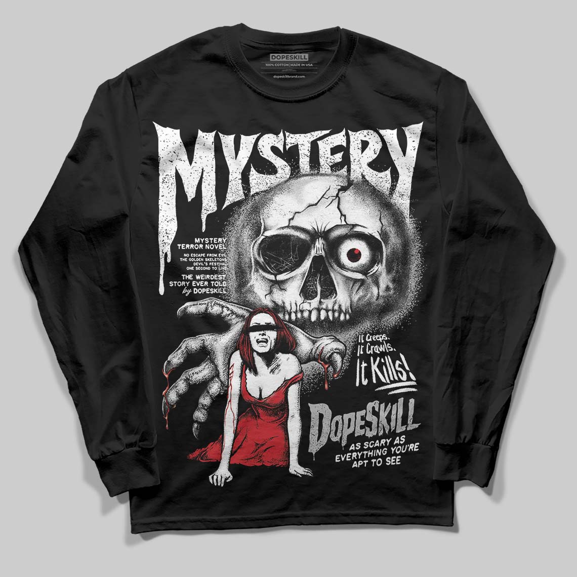 White Cement 4s superstreetwear Long Sleeve T-Shirt Mystery Ghostly Grasp Graphic