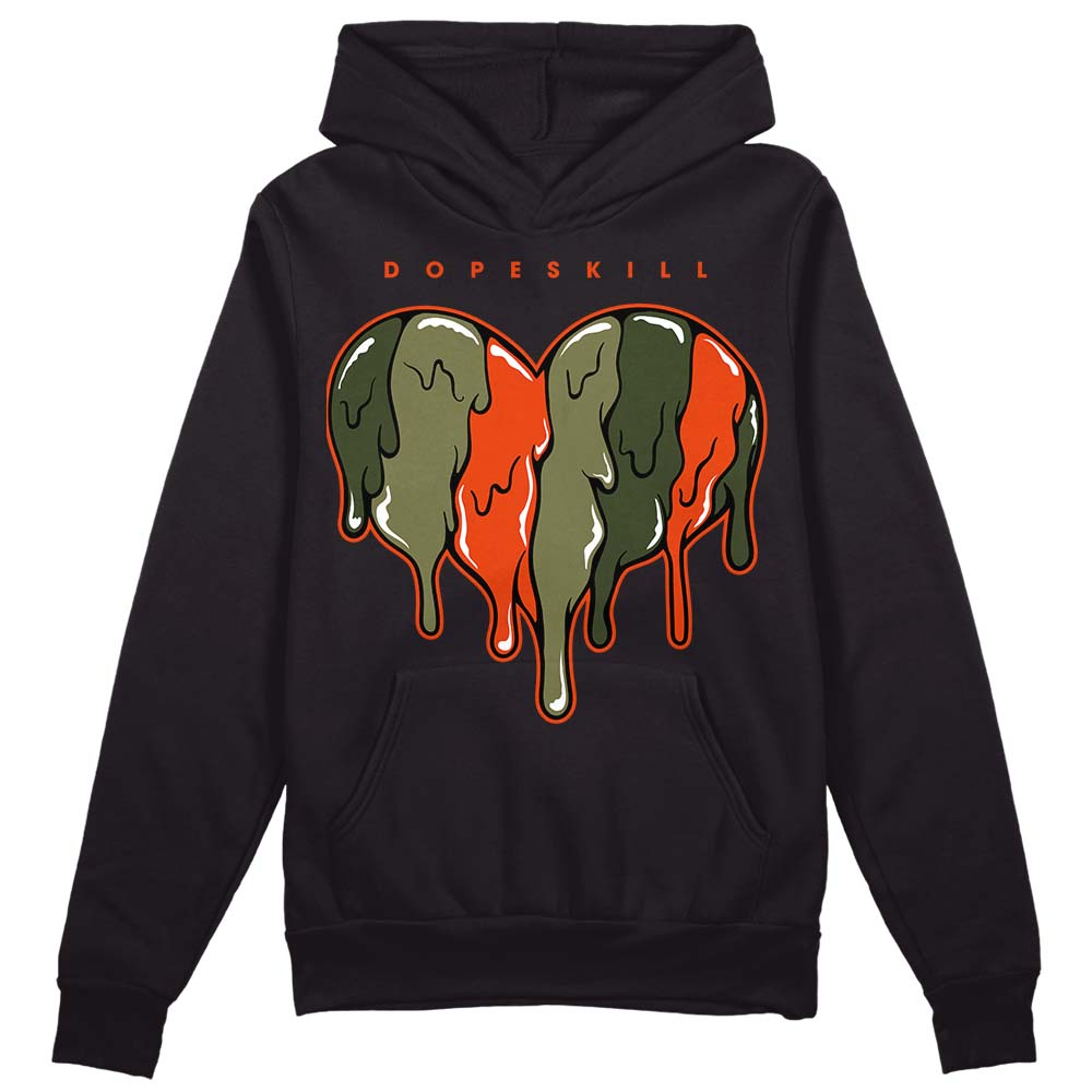 Olive Collection superstreetwear Hoodie Sweatshirt Slime Drip Heart Graphic