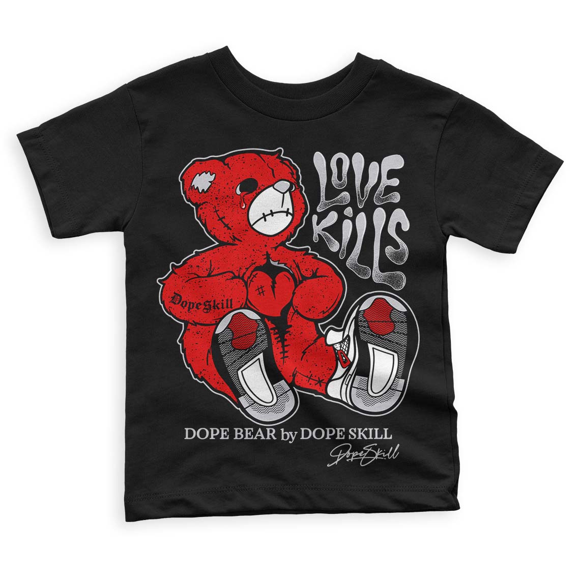 Red Cement 4S superstreetwear Toddler Kids T-shirt Love Kills Graphic