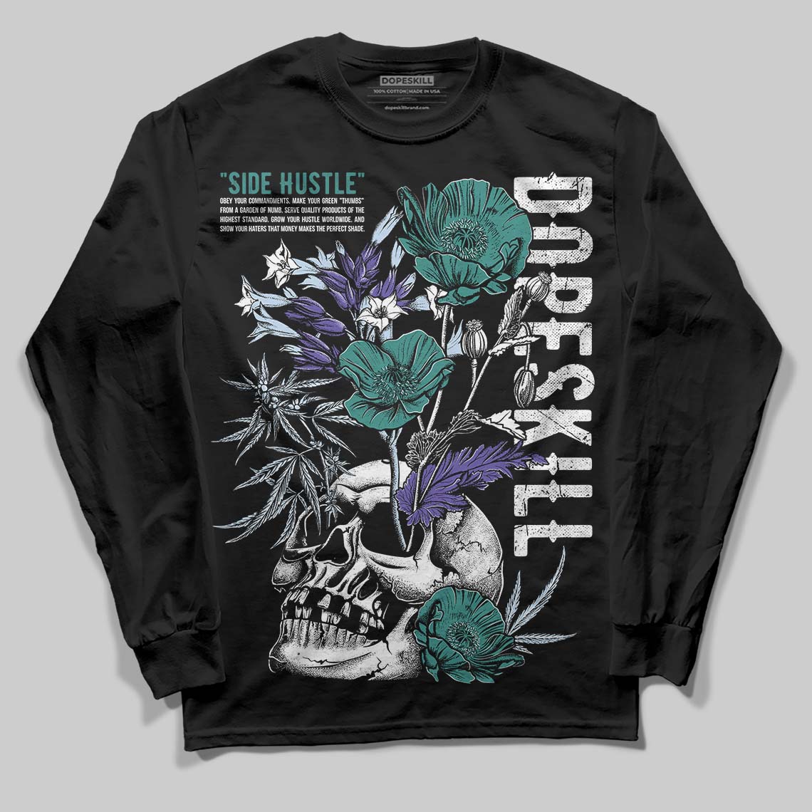 Grape 5s superstreetwear Long Sleeve T-Shirt Side Hustle Graphic