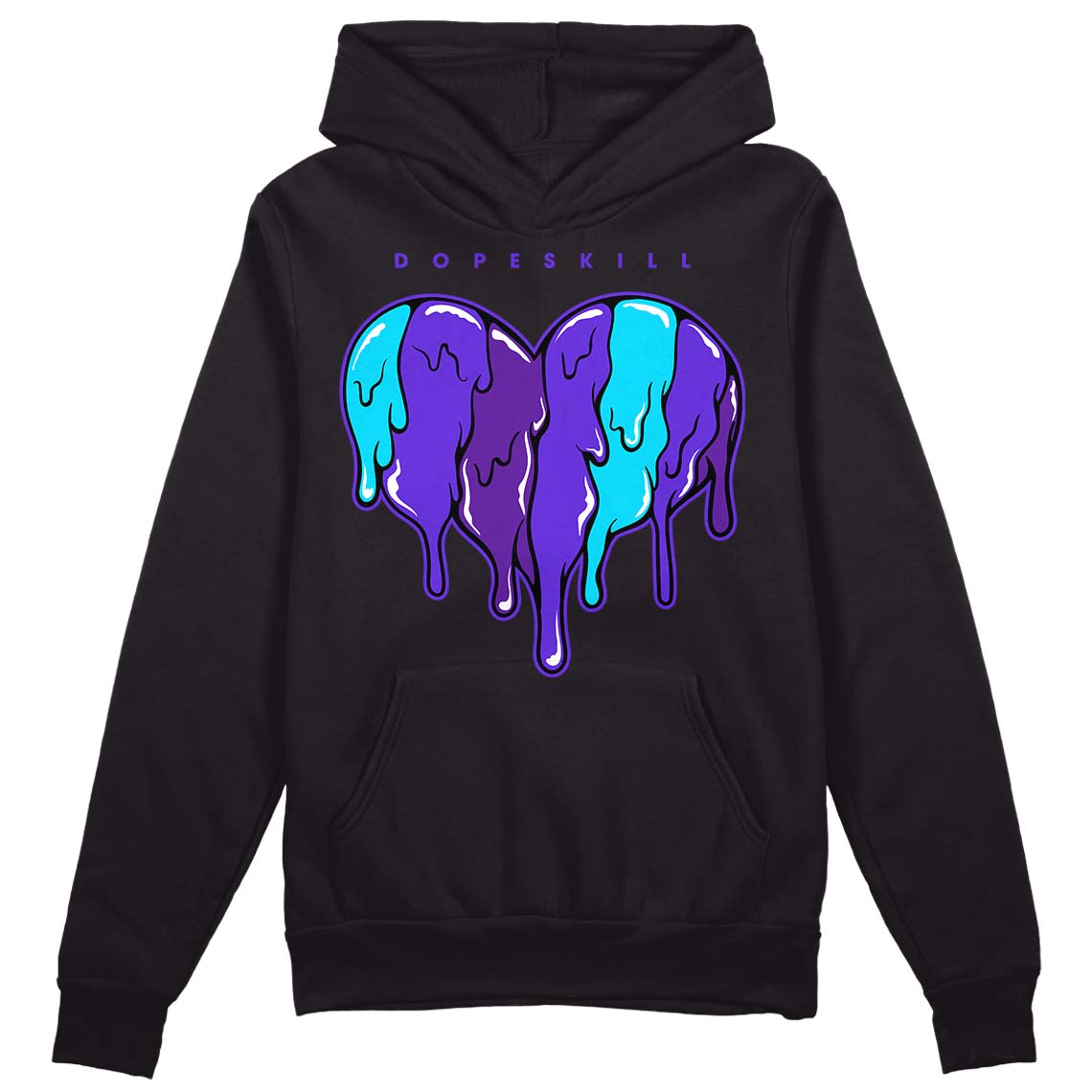 Aqua 6s superstreetwear Hoodie Sweatshirt Slime Drip Heart Graphic