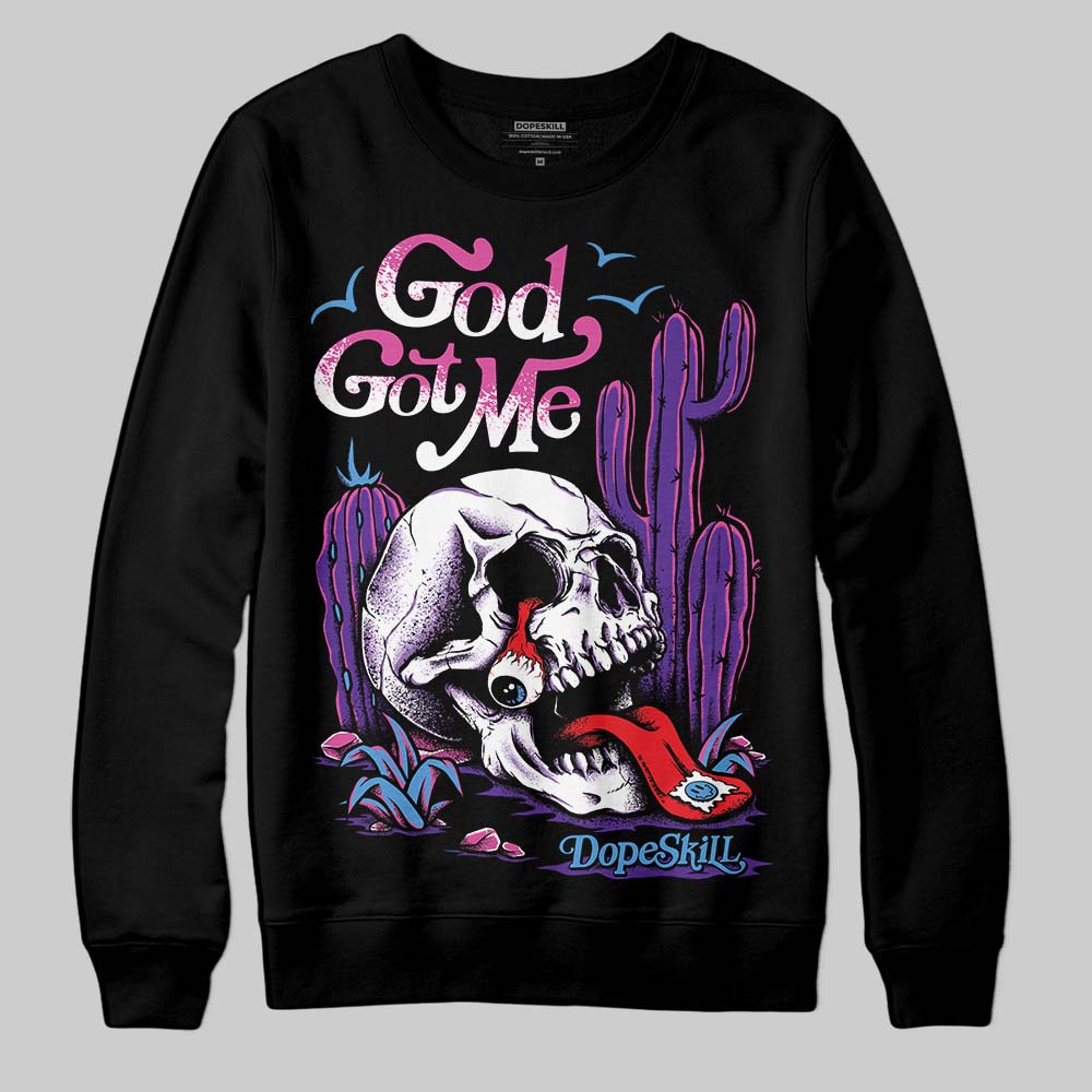 PURPLE Collection superstreetwear Sweatshirt God Got Me Graphic